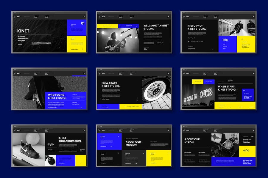 蓝色动感商务提案Keynote模板 - PPT派