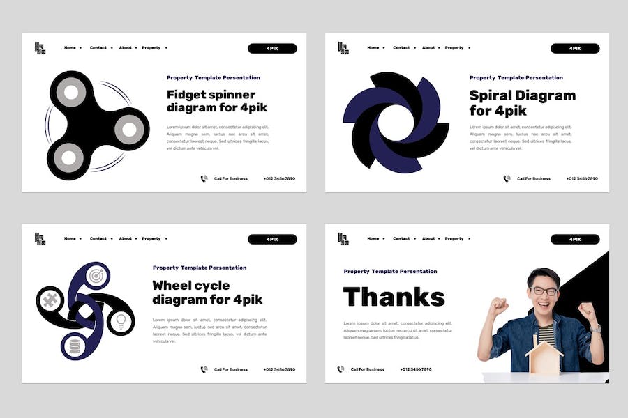 房地产室内设计展示方案PPT模板 - PPT派