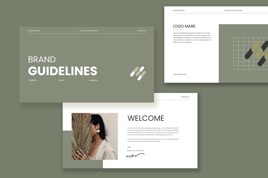 企业品牌视觉识别系统指南PPT模板 - PPT派