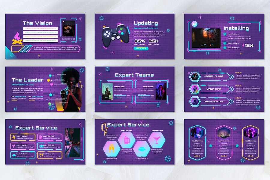 科技创新亮色技术展示方案PPT模板 - PPT派