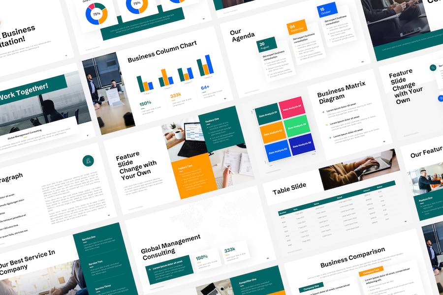 咨询商务项目展示方案PPT模板 - PPT派