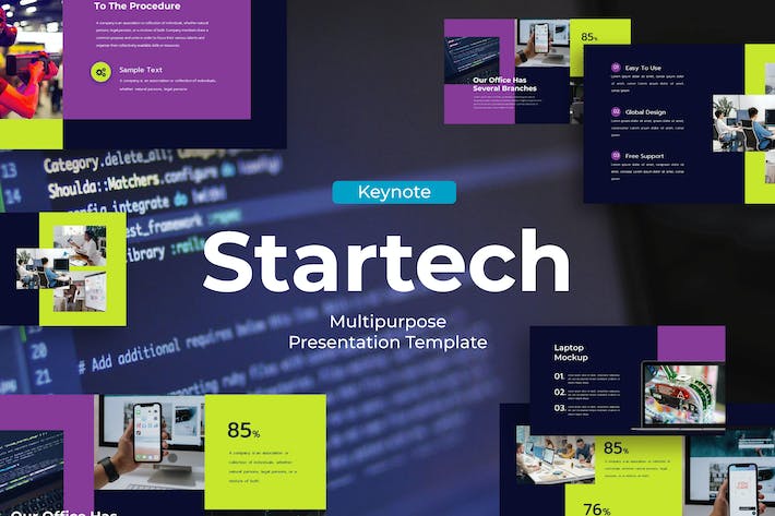 专业现代科技主题演讲Keynote模板 - PPT派