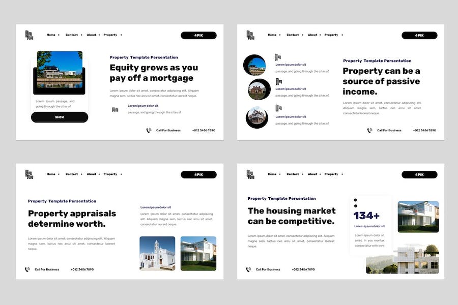 房地产室内设计展示方案PPT模板 - PPT派