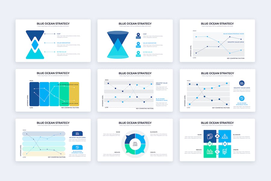 蓝海战略商业规划企业市场分析Keynote模板 - PPT派