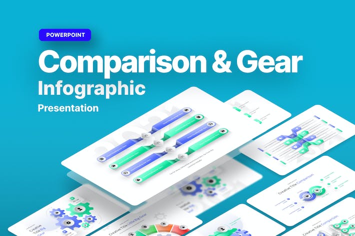 Comparison-gear-infographic-powerpoint-template- PPT派