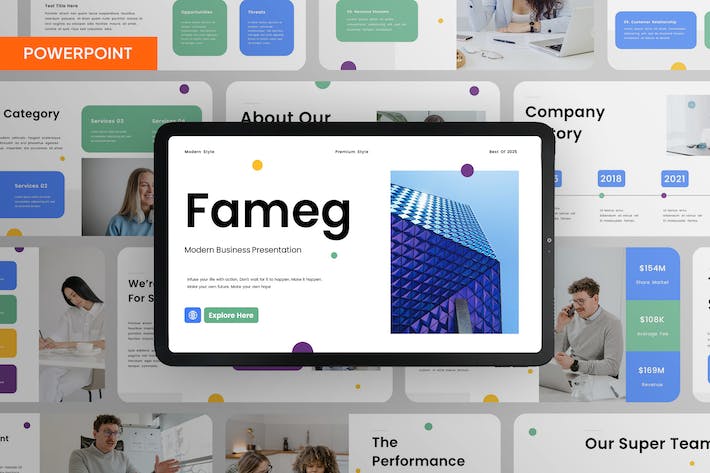 现代商务企业公司简介宣传PPT模板 - PPT派