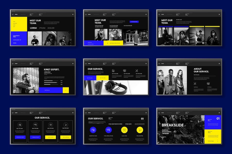 蓝色动感商务提案Keynote模板 - PPT派