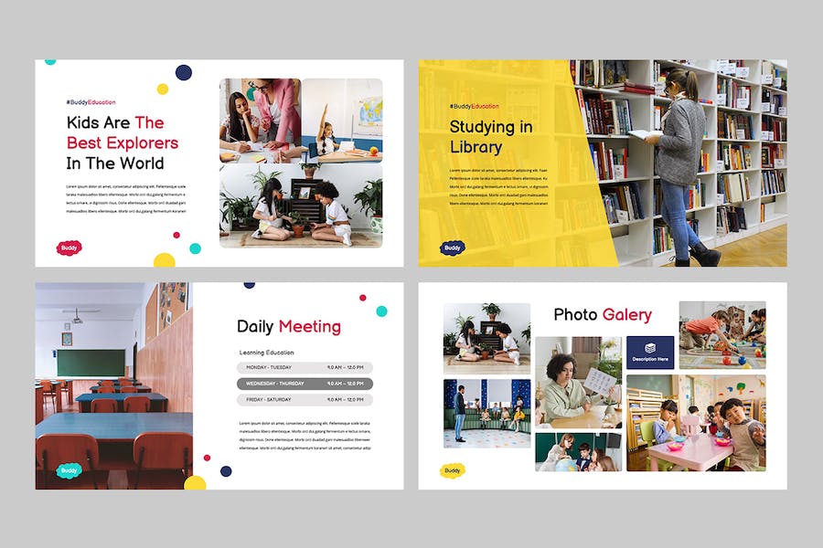 儿童教育课程设计教学方案讲述展示内容PPT模板 - PPT派