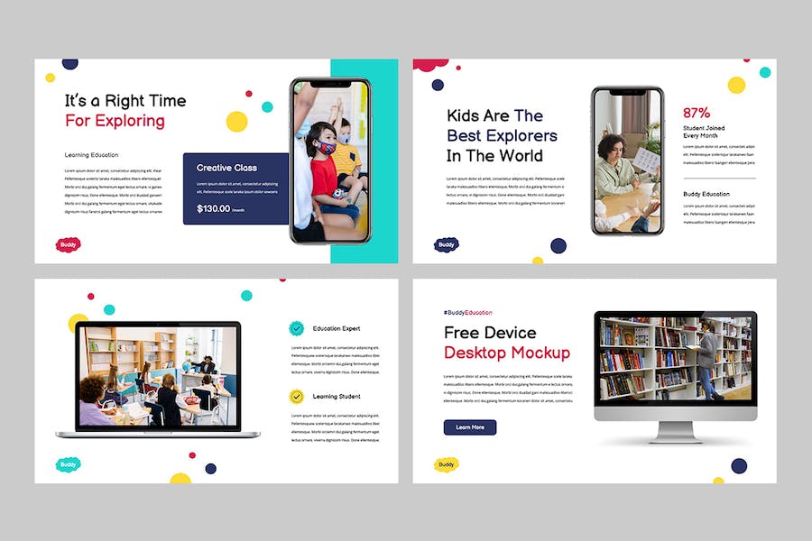 儿童教育课程设计教学方案讲述展示内容PPT模板 - PPT派