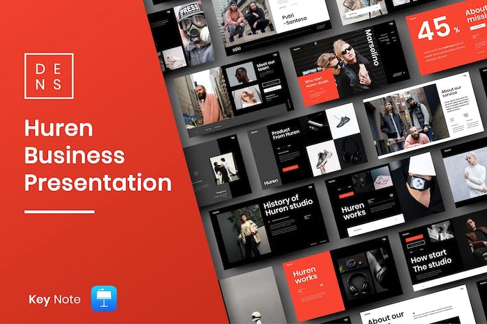 红色商务企业营销宣传Keynote模板 Retry - PPT派