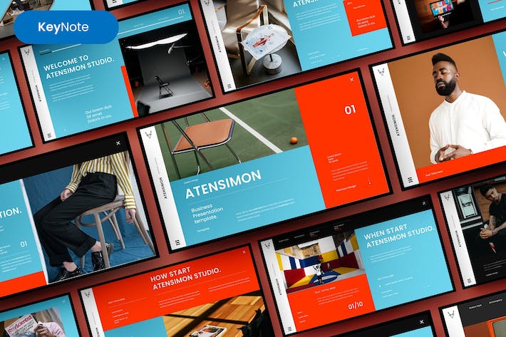 欧美商务风主题演讲展示Keynote模板 - PPT派