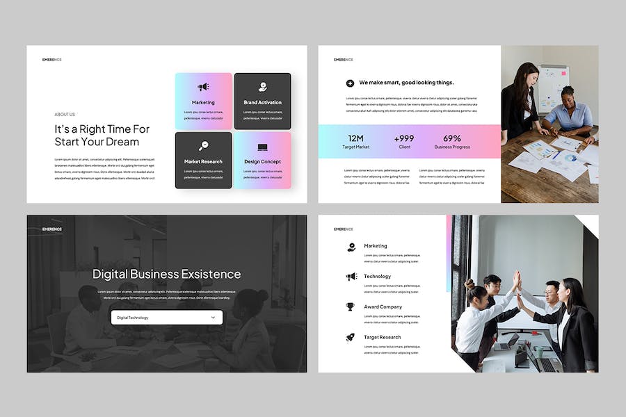 现代商务企业项目方案Keynote模板 - PPT派