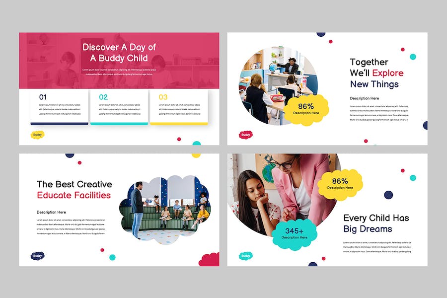 儿童教育课程设计教学方案讲述展示内容PPT模板 - PPT派