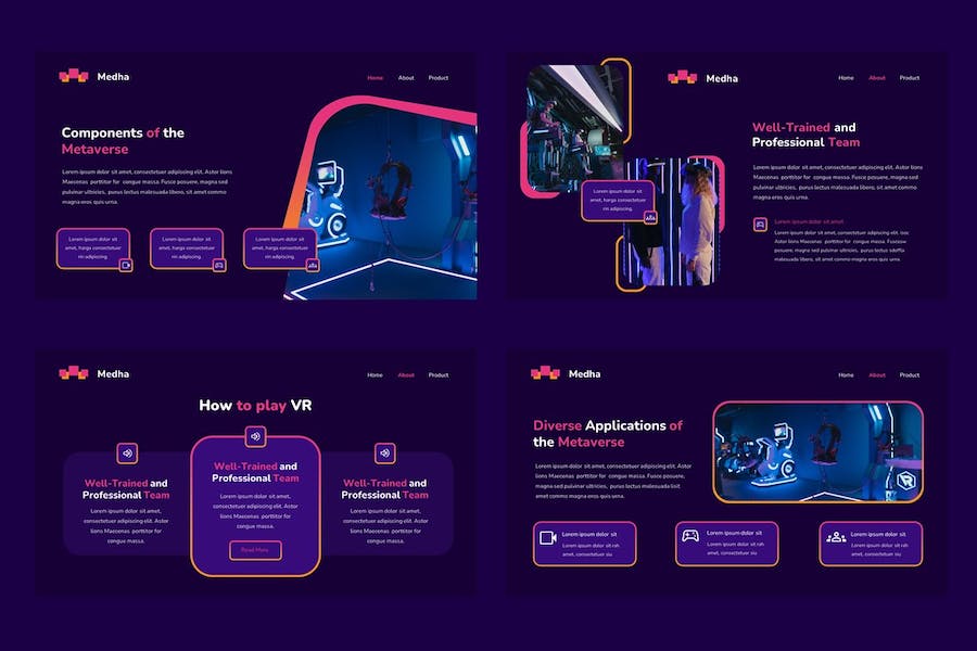 元宇宙技术应用方案Keynote模板 - PPT派