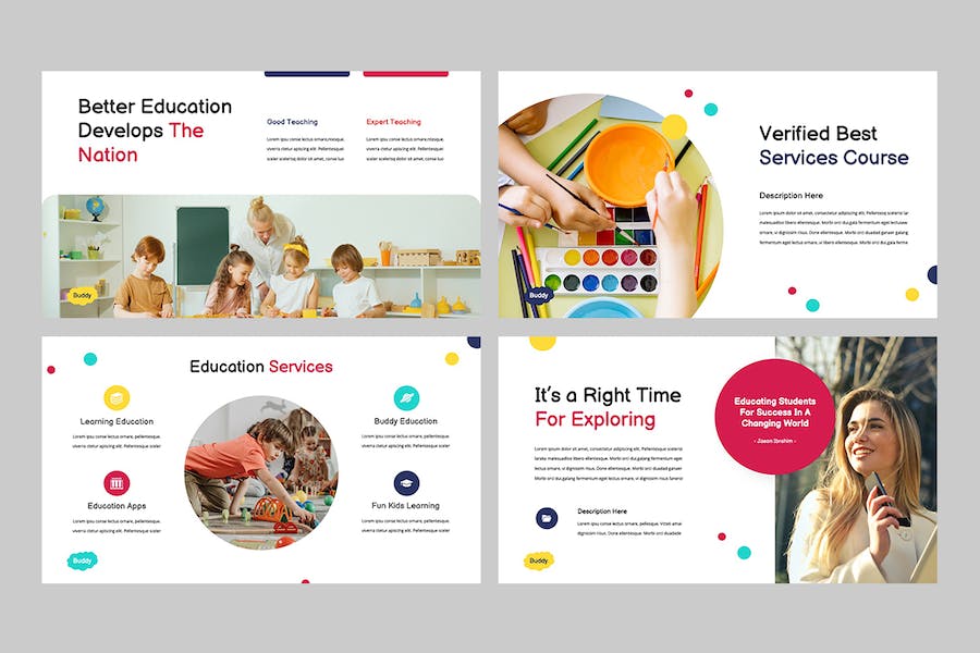 儿童教育课程设计教学方案讲述展示内容PPT模板 - PPT派