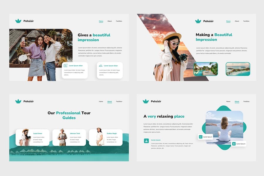 旅游旅行目的地推介PPT模板 - PPT派