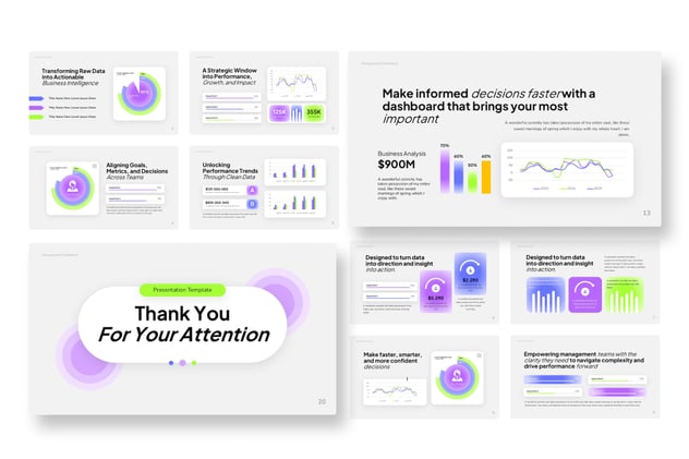 管理仪表板数据监控系统PPT模板 - PPT派