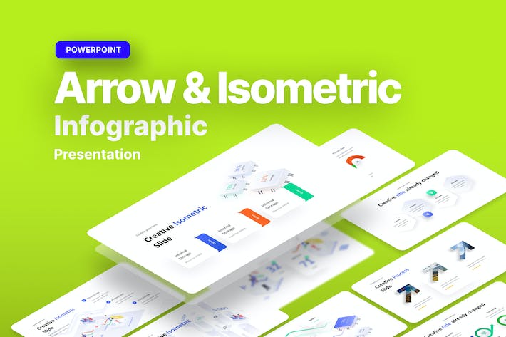 Arrow-isometric-infographic-powerpoint-template - PPT派