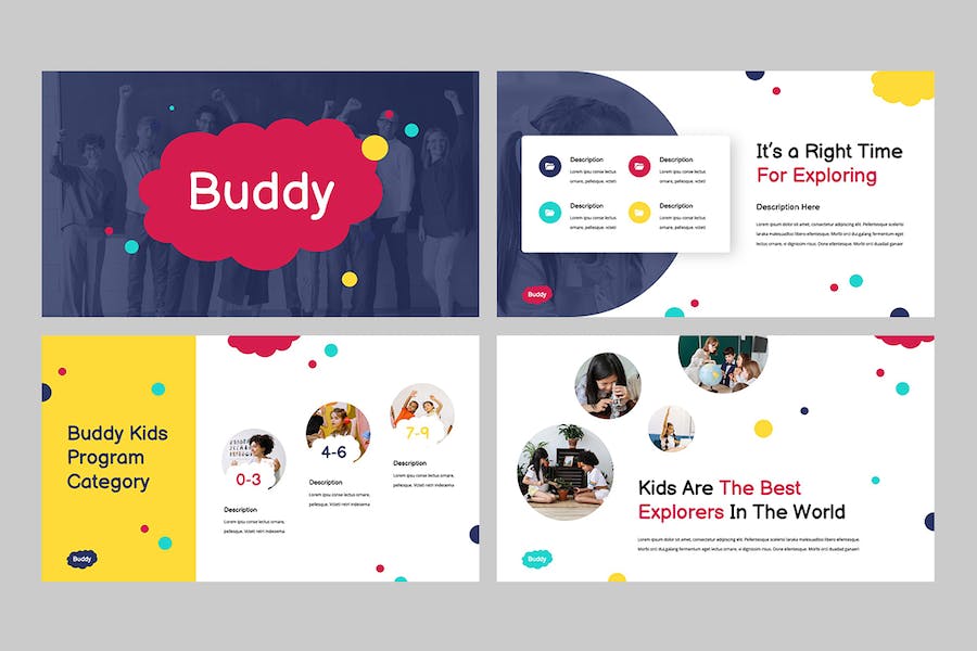 儿童教育课程设计教学方案讲述展示内容PPT模板 - PPT派