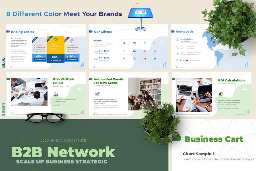 B2B企业营销与销售策略Keynote模板 - PPT派