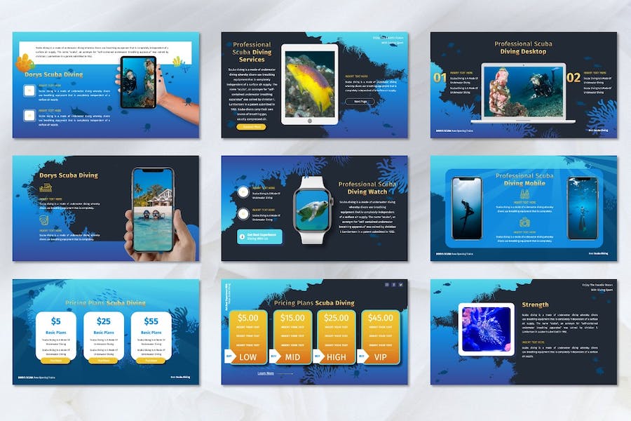 潜水运动水上活动推广宣传Keynote模板 - PPT派