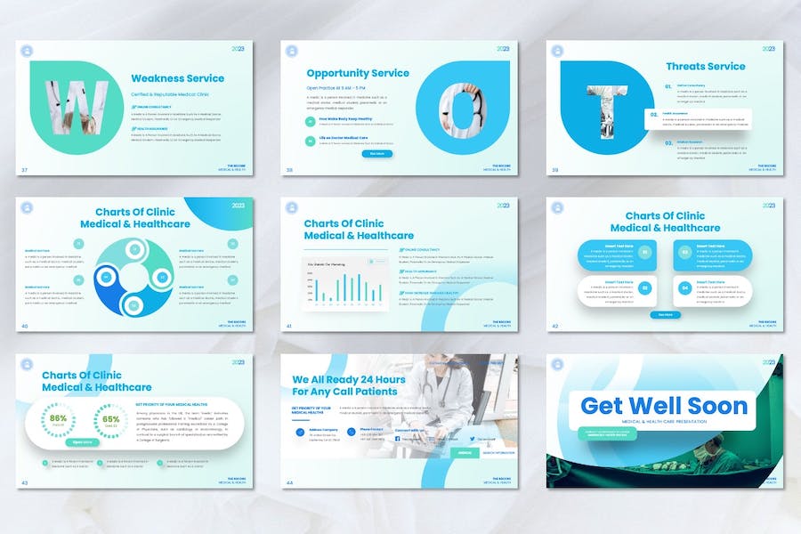 医疗健康行业方案PPT模板 - PPT派
