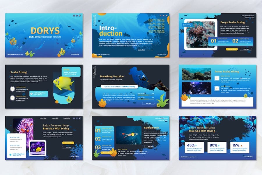 潜水运动水上活动推广宣传Keynote模板 - PPT派