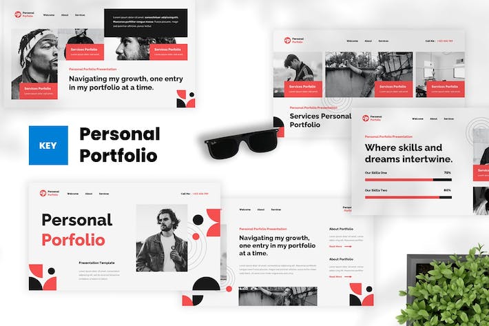 个人作品集展示方案Keynote模板 - PPT派