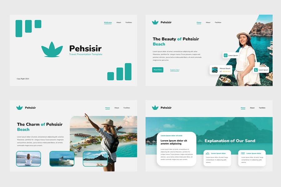 旅游旅行目的地推介PPT模板 - PPT派