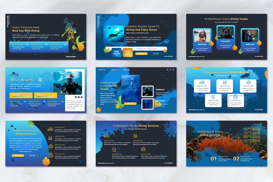 潜水运动水上活动推广宣传Keynote模板 - PPT派