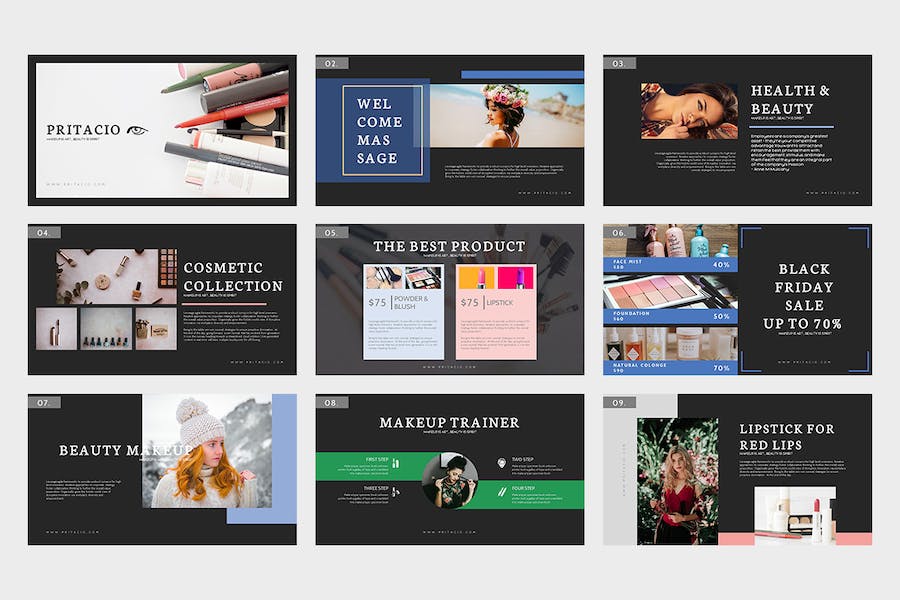 美容美发造型护理服务推广Keynote模板 - PPT派