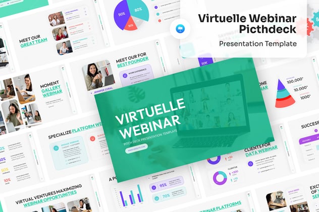 在线研讨会融资路演商业计划Keynote模板 - PPT派