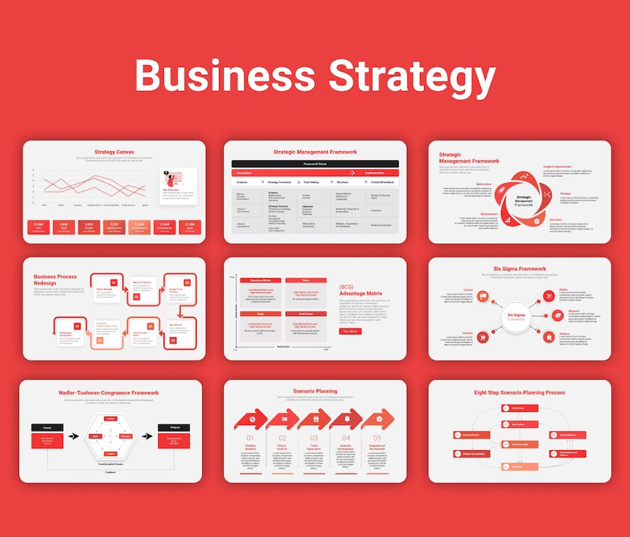 商业战略规划企业发展PPT模板 - PPT派