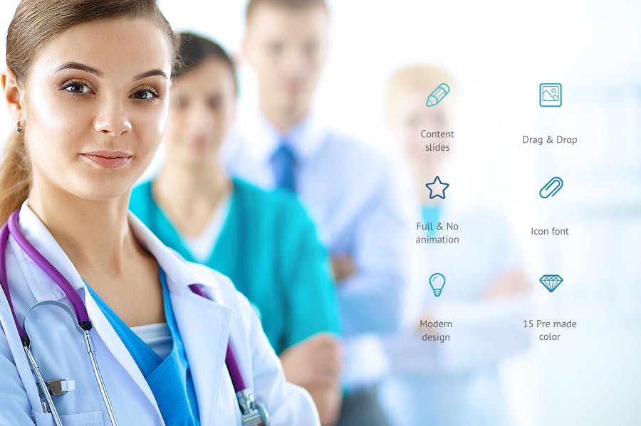 医学知识教学课程内容展示PPT模板 - PPT派