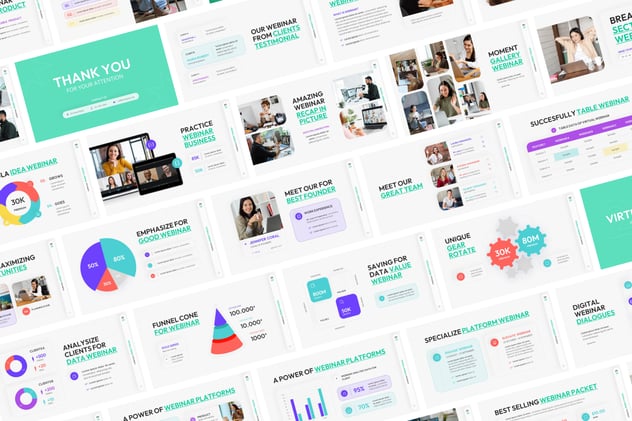 在线研讨会融资路演商业计划Keynote模板 - PPT派