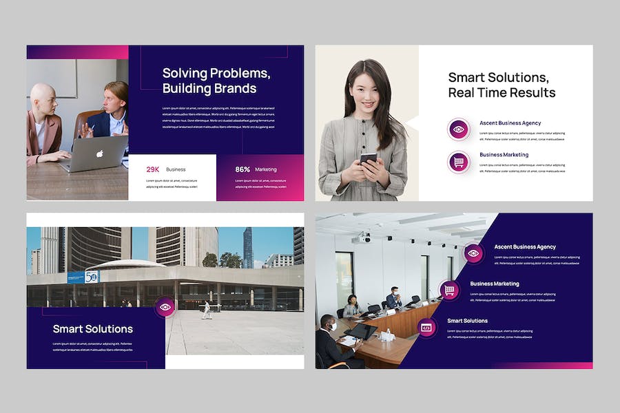 欧美商业路演计划书PPT模板 - PPT派