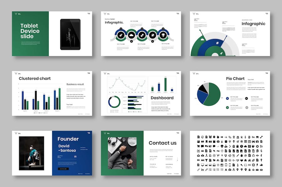 停机商务企业服务展示PPT模板 - PPT派