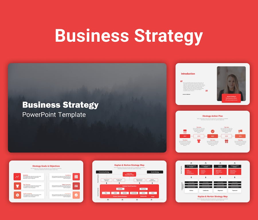 商业战略规划企业发展PPT模板 - PPT派