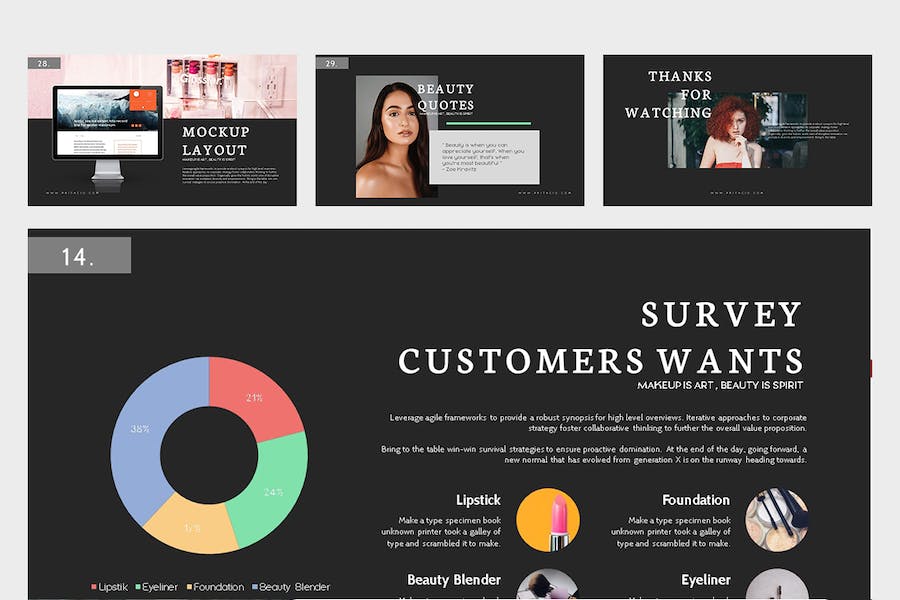 美容美发造型护理服务推广Keynote模板 - PPT派