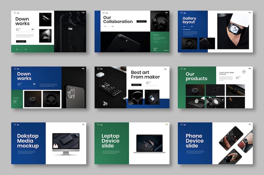 停机商务企业服务展示PPT模板 - PPT派