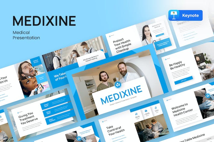医疗健康机构医学服务介绍Keynote模板 - PPT派