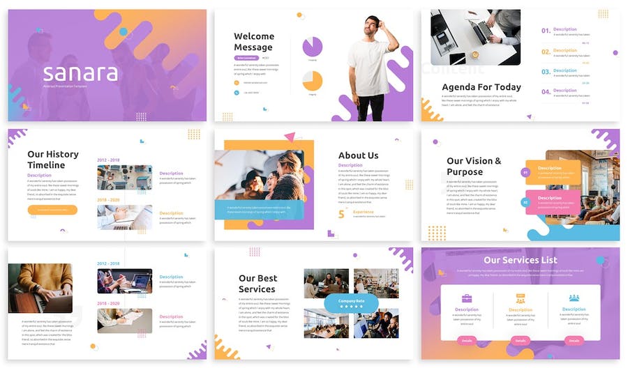 创意抽象艺术设计展示Keynote模板 - PPT派