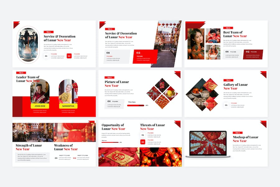 农历新年文化庆祝活动组织PPT模板 - PPT派