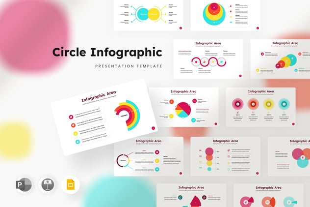 圆形循环信息图形模板展示PPT模板 - PPT派