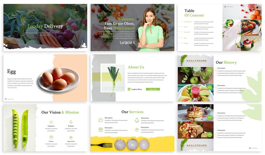 餐饮食品品牌讲述展示营销运营Keynote模板 - PPT派