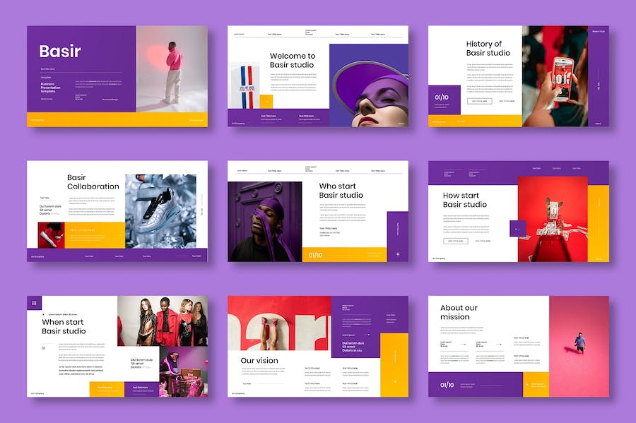 紫色渐变商业策划提案Keynote模板 - PPT派