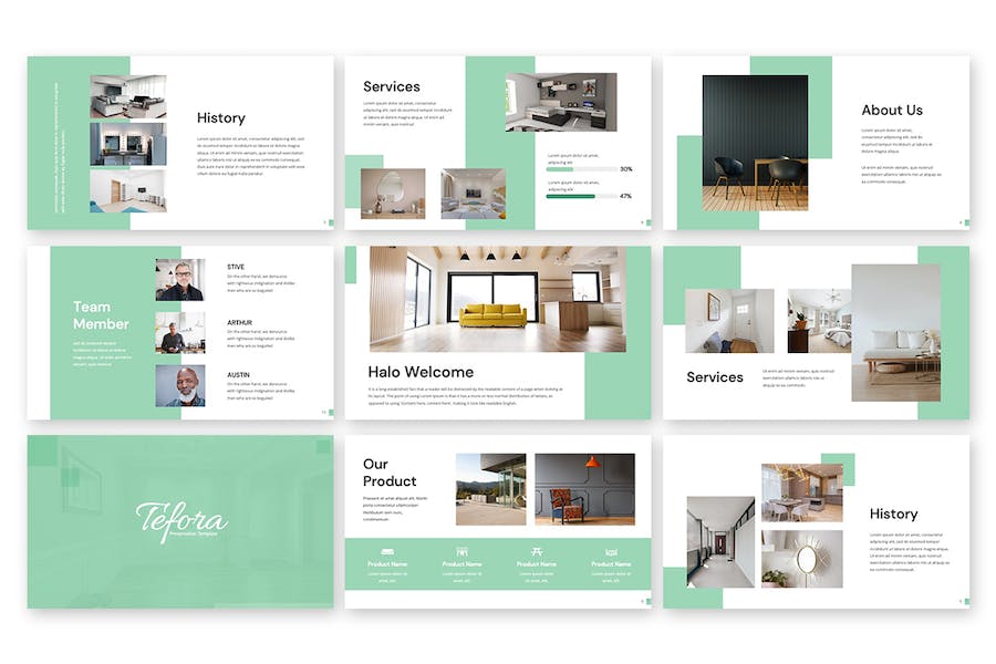 清新自然风演示主题Keynote模板 - PPT派