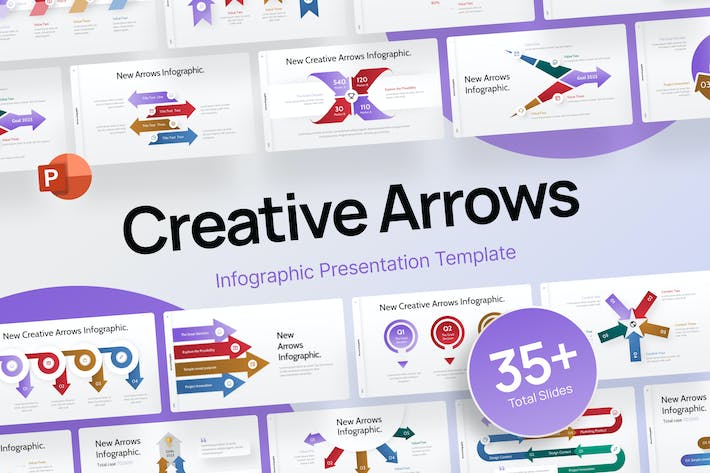 Creative-arrows-infographic-powerpoint-template- PPT派