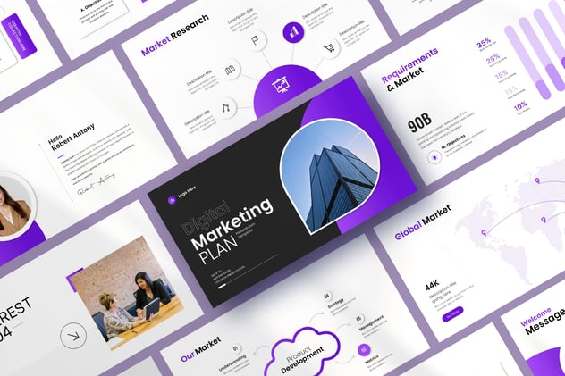 数字营销计划策略演讲Keynote模板 - PPT派