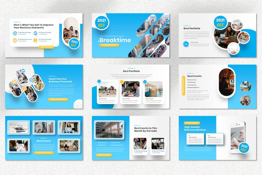 金融理财投资服务推广Keynote模板 - PPT派